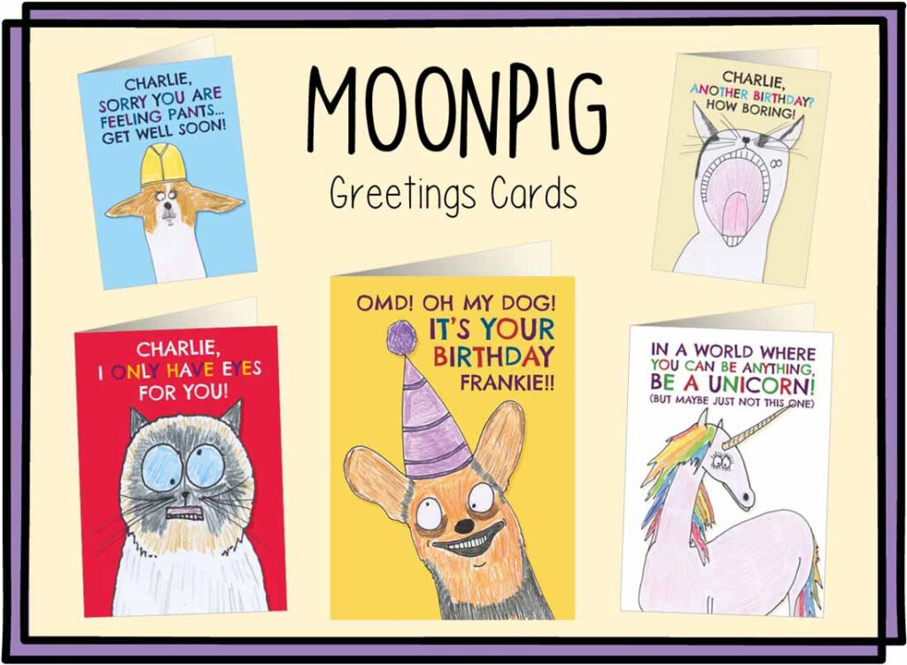 Buy Hercule's greeting cards over at Moonpig!